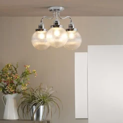 Tamara 3 Light Semi Flush Ceiling Light IP44