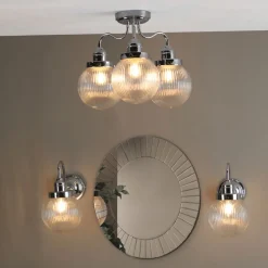 Tamara 3 Light Semi Flush Ceiling Light IP44