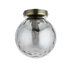 Tamara Antique Brass Flush Ceiling Light