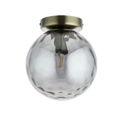 Tamara Antique Brass Flush Ceiling Light