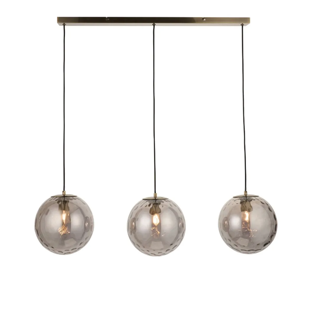 Tamara 3-Light Antique Brass Pendant Bar