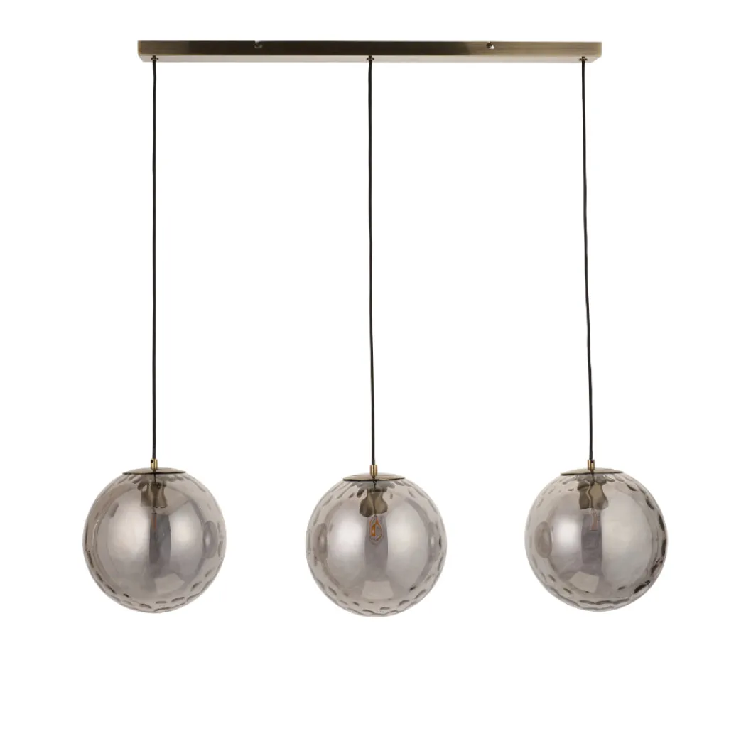 Tamara 3-Light Antique Brass Pendant Bar