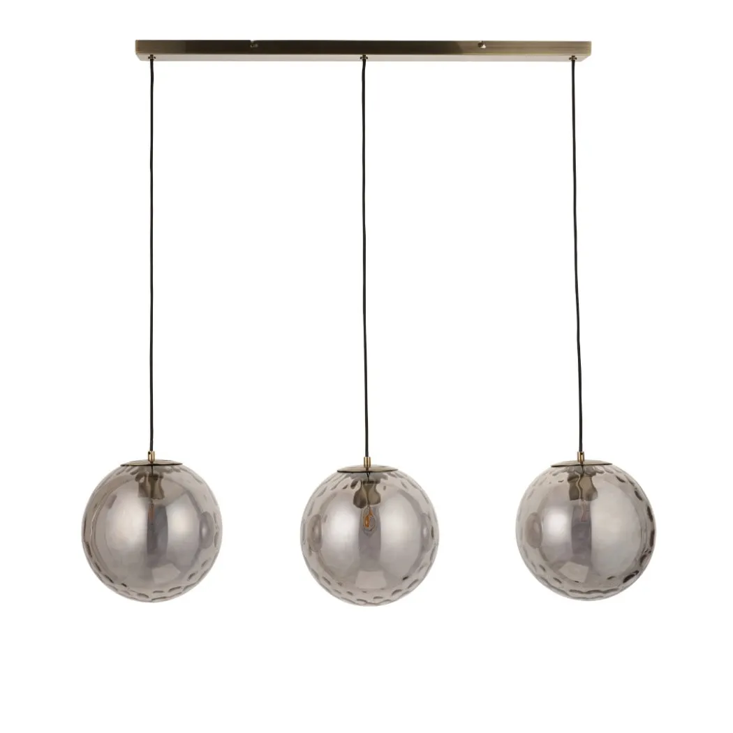 Tamara 3-Light Antique Brass Pendant Bar