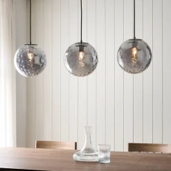Tamara 3-Light Antique Brass Pendant Bar