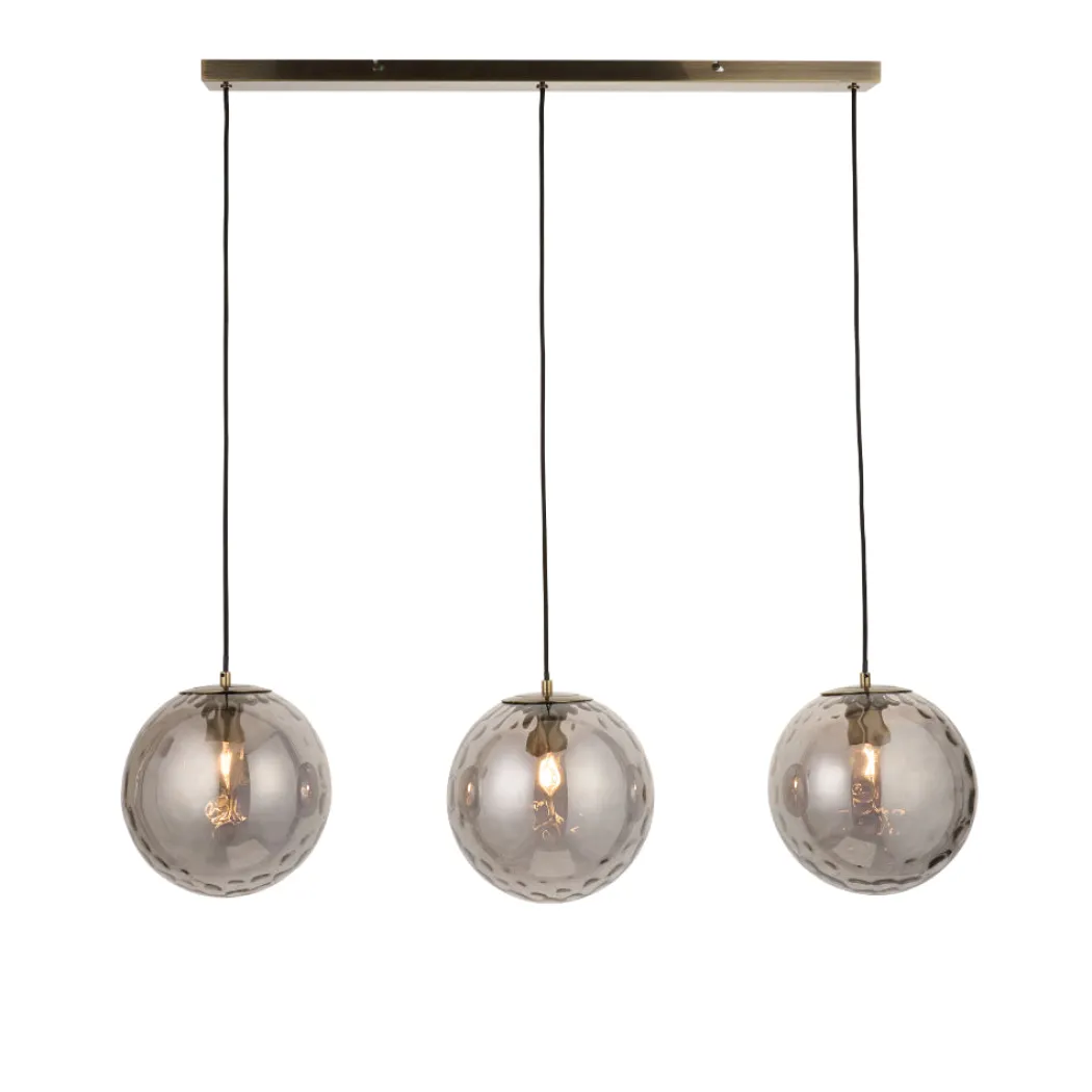 Tamara 3-Light Antique Brass Pendant Bar