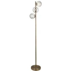 Tamara 3-Light Antique Brass Floor Lamp