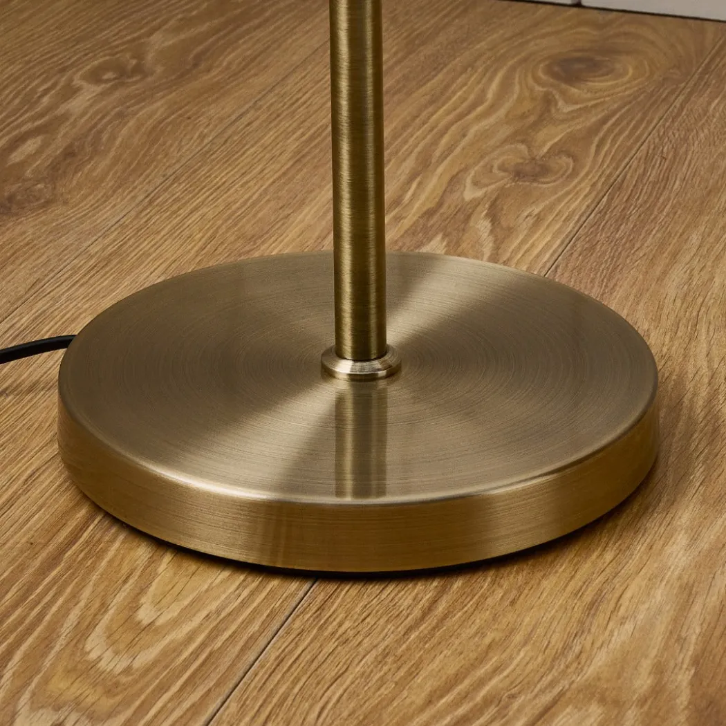 Tamara 3-Light Antique Brass Floor Lamp