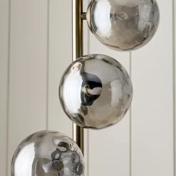 Tamara 3-Light Antique Brass Floor Lamp