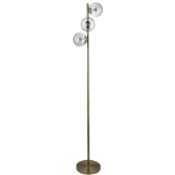 Tamara 3-Light Antique Brass Floor Lamp