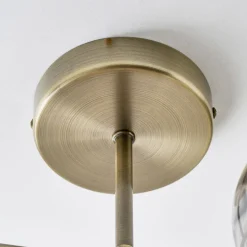 Tamara 4-Light Antique Brass Semi-Flush Ceiling Light