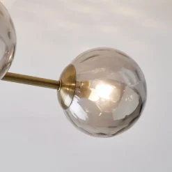 Tamara 4-Light Antique Brass Semi-Flush Ceiling Light