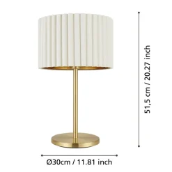 Tamaresco Gold Table Lamp with White Shade