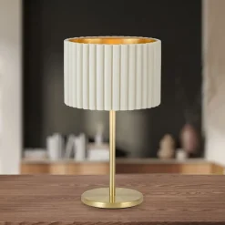 Tamaresco Gold Table Lamp with White Shade