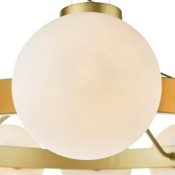 Tauri 12 Light Gold & Opal Glass Pendant Ceiling Light