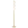 Tauri 3 Light Gold & Opal Glass Floor Lamp