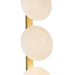 Tauri 3 Light Gold & Opal Glass Floor Lamp