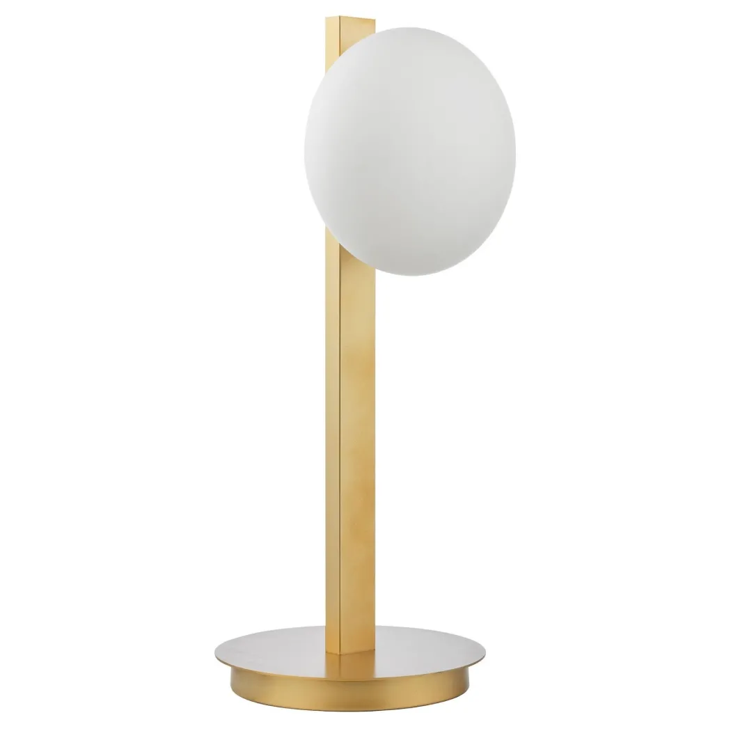 Tauri Gold & Opal Glass Table Lamp