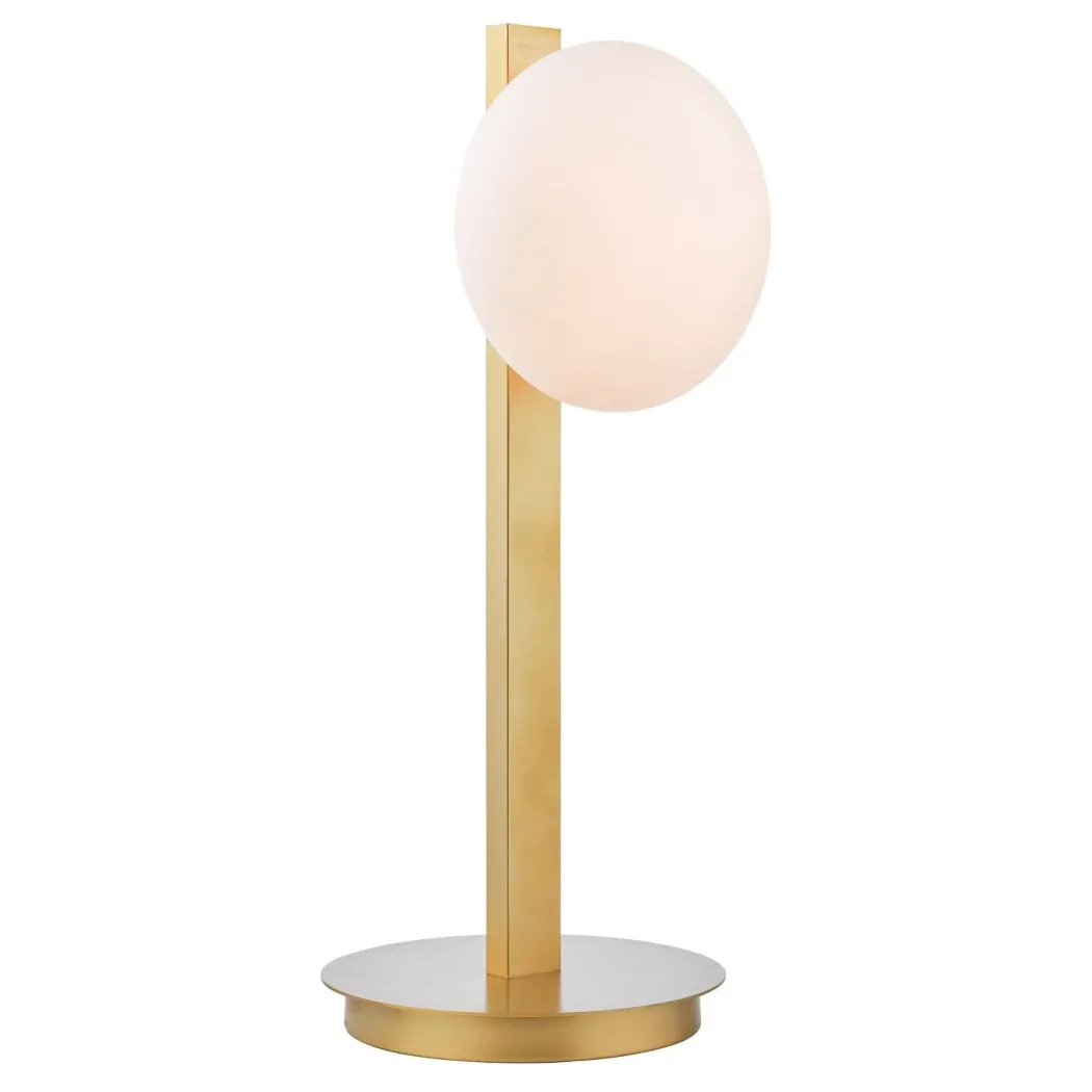 Tauri Gold & Opal Glass Table Lamp