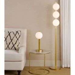 Tauri Gold & Opal Glass Table Lamp