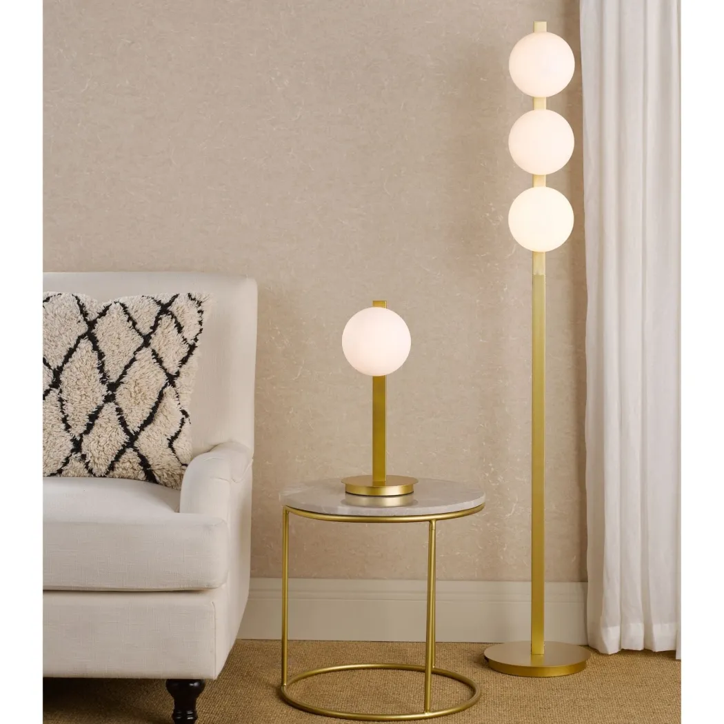 Tauri Gold & Opal Glass Table Lamp
