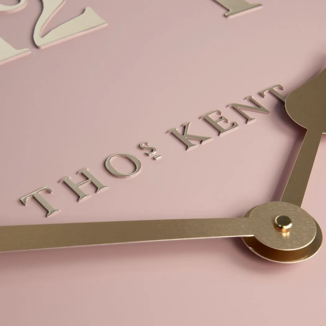 Thomas Kent 12" Arabic Wall Clock Blush Pink