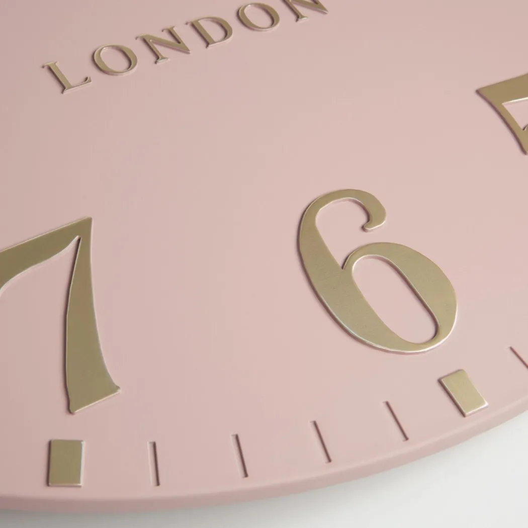 Thomas Kent 12" Arabic Wall Clock Blush Pink