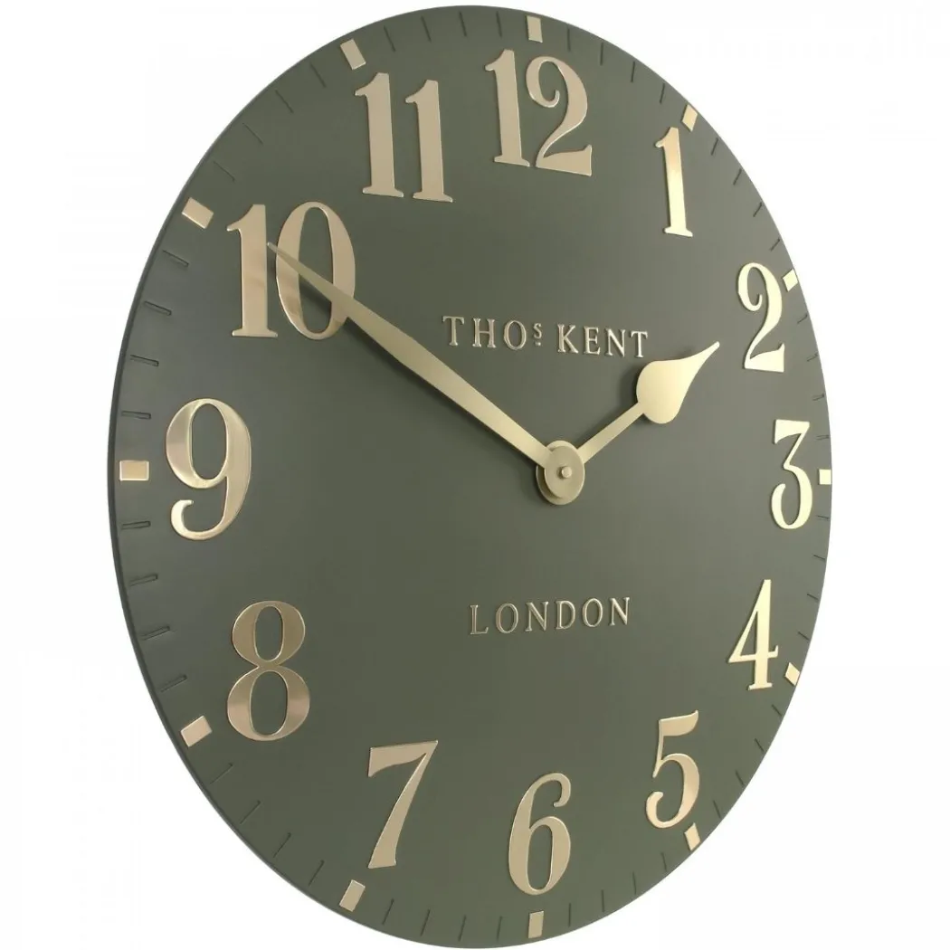 Thomas Kent 20" Arabic Wall Clock Lichen Green