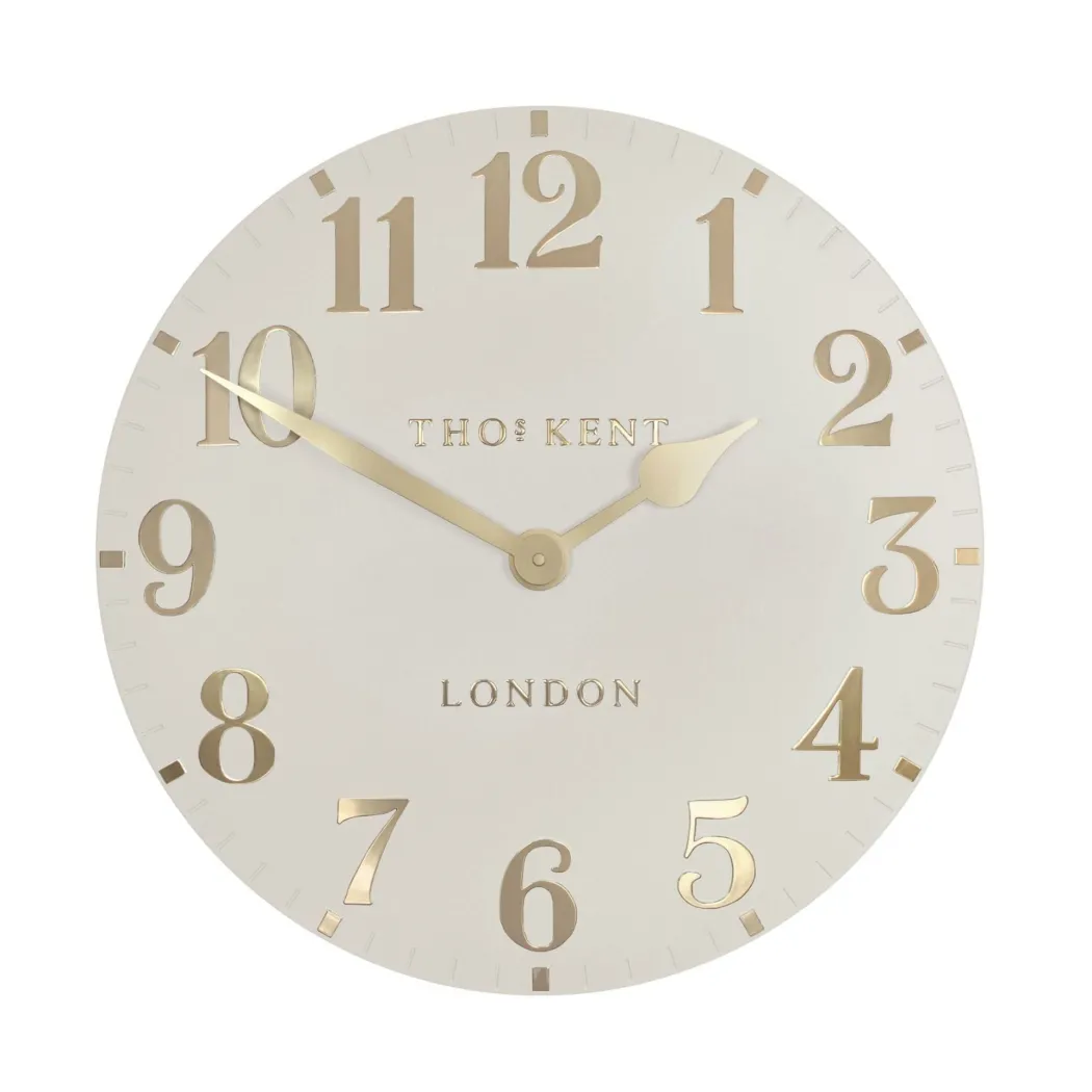 Thomas Kent 12" Arabic Wall Clock Oatmeal
