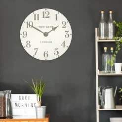 Thomas Kent 12" Arabic Wall Clock Limestone