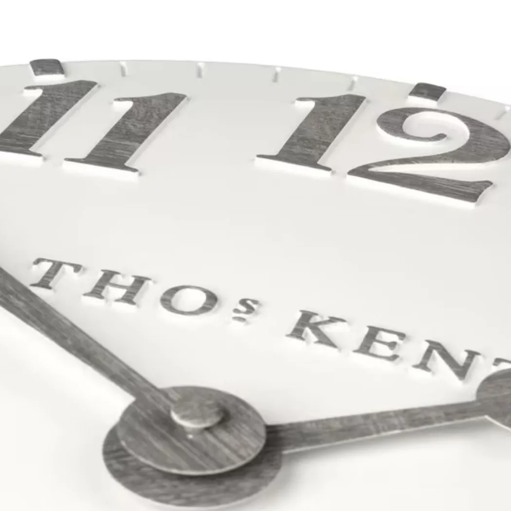 Thomas Kent 12" Arabic Wall Clock Limestone