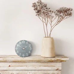 Thomas Kent Arabic Mantel Clock Flax Blue