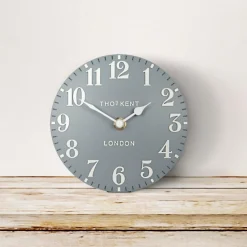 Thomas Kent Arabic Mantel Clock Flax Blue