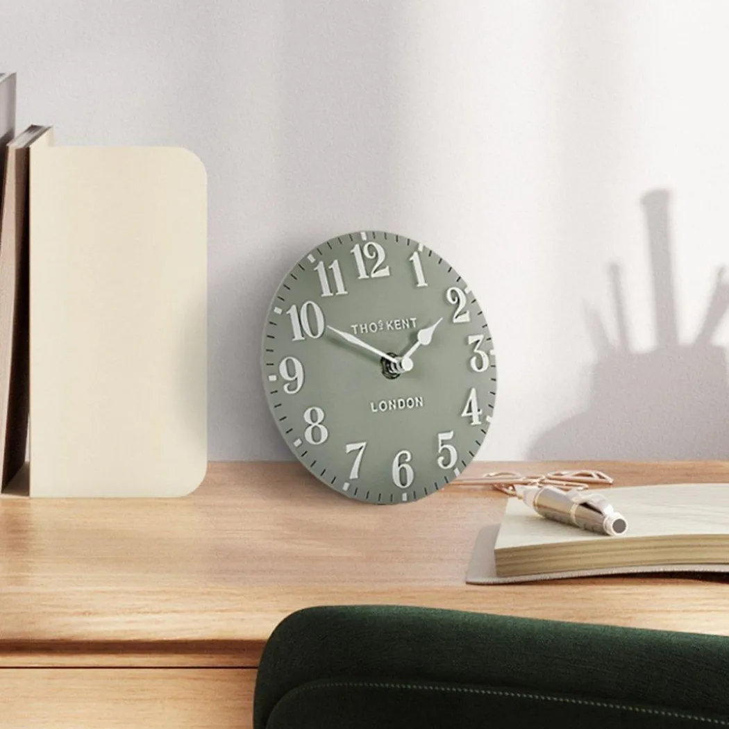 Thomas Kent Arabic Mantel Clock Seagrass