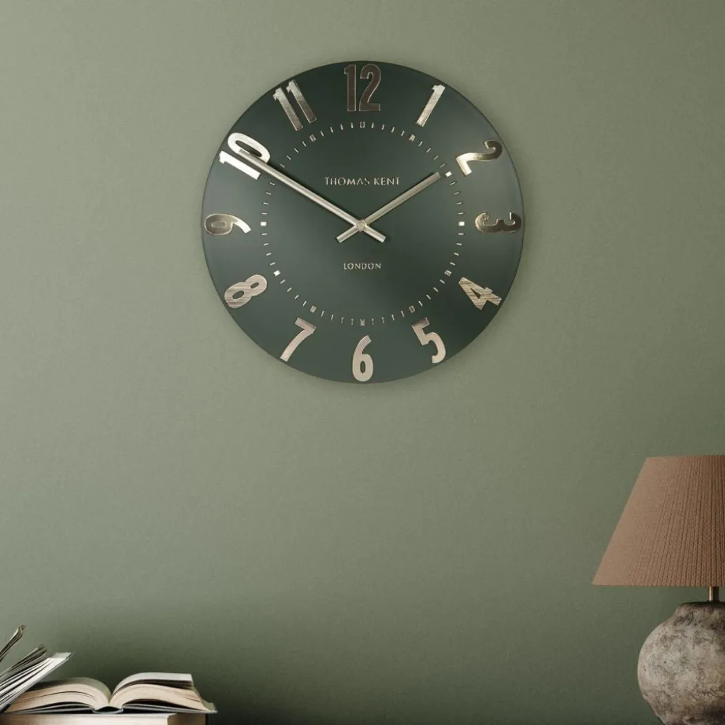Thomas Kent Mulberry 12" Wall Clock Olive Green