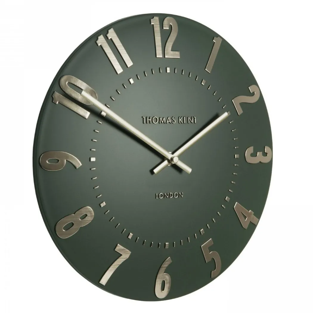 Thomas Kent Mulberry 12" Wall Clock Olive Green