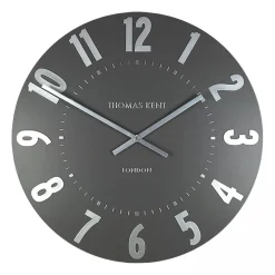 Thomas Kent Mulberry 20" Wall Clock Graphite Silver
