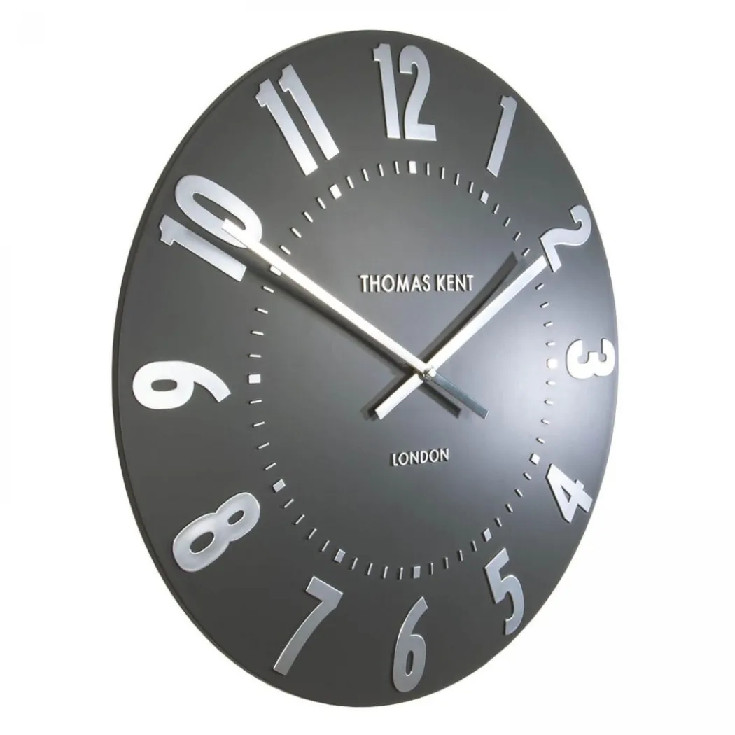 Thomas Kent Mulberry 20" Wall Clock Graphite Silver