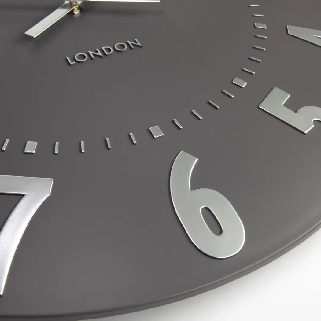Thomas Kent Mulberry 20" Wall Clock Graphite Silver