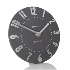 Thomas Kent Mulberry Mantel Clock Graphite Silver