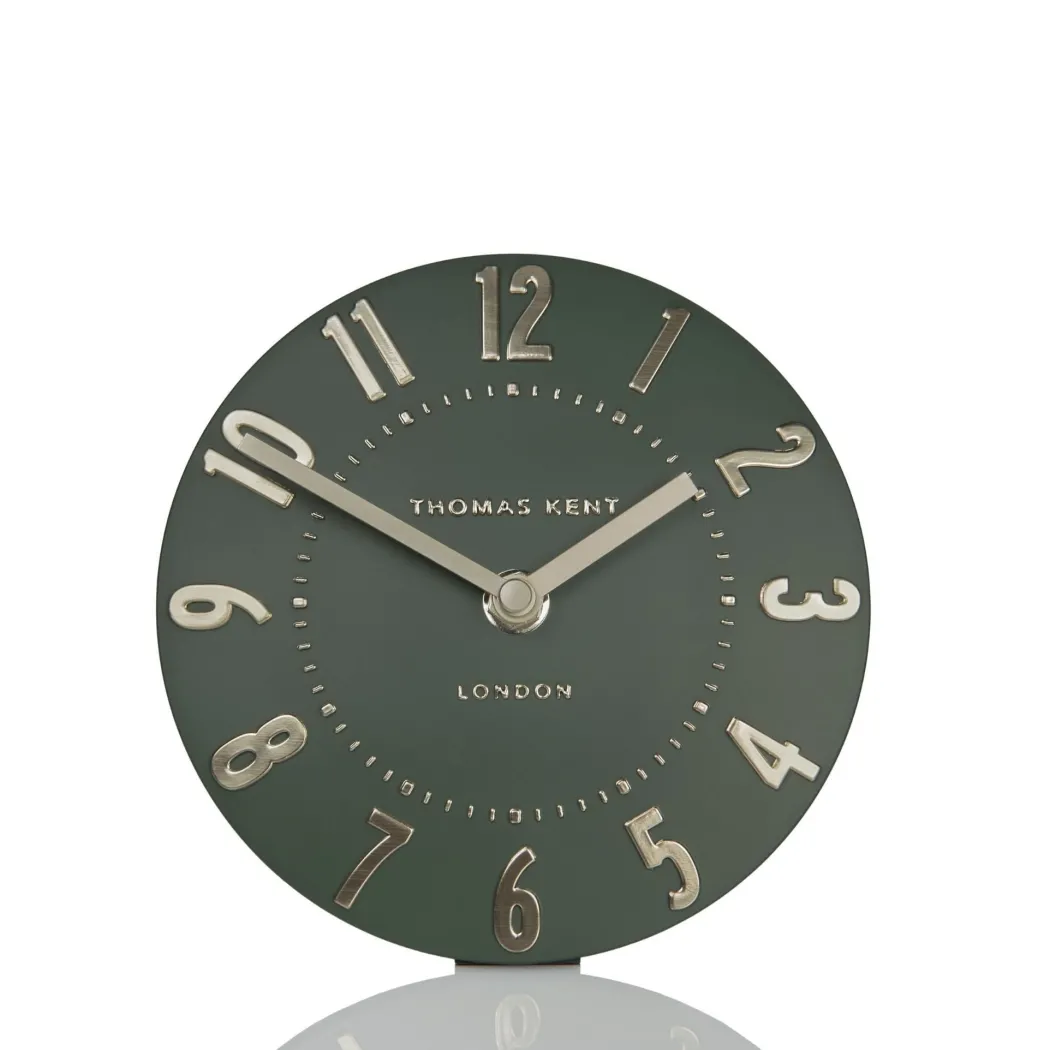 Thomas Kent Mulberry Mantel Clock Olive Green