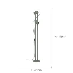 Tilston 2-Light Green Floor Lamp