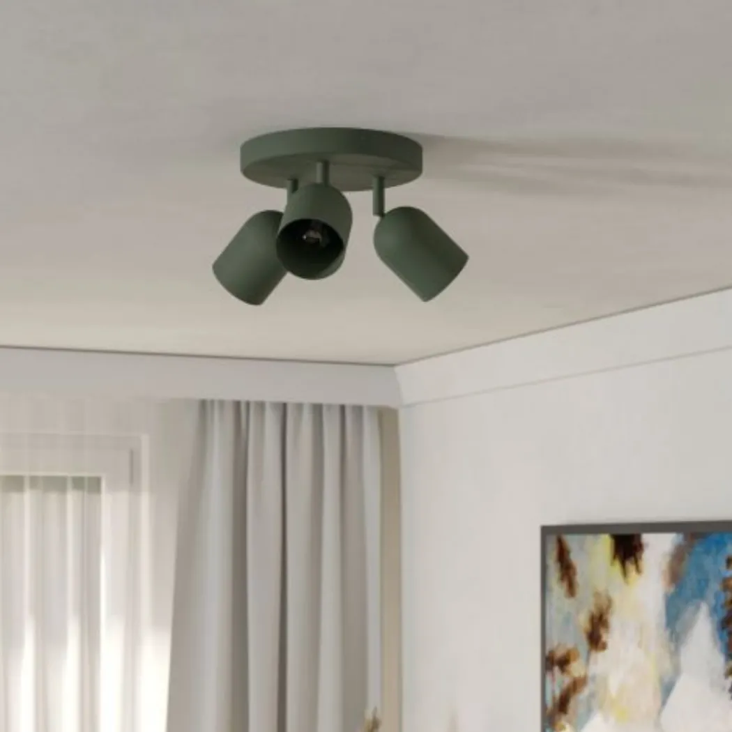 Tilston 3-Light Green Spot Plate Light