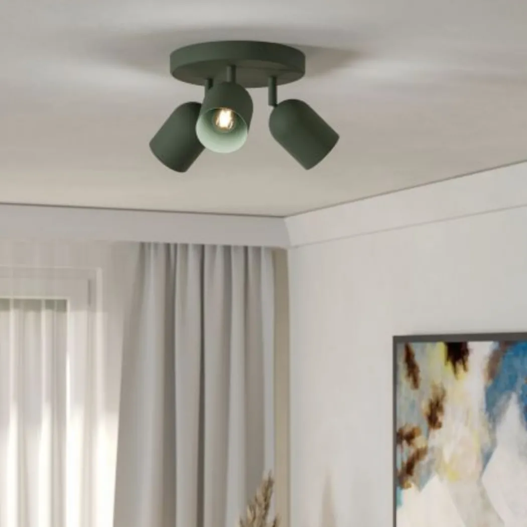 Tilston 3-Light Green Spot Plate Light