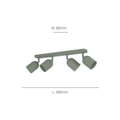 Tilston 4-Light Green Spotlight Bar