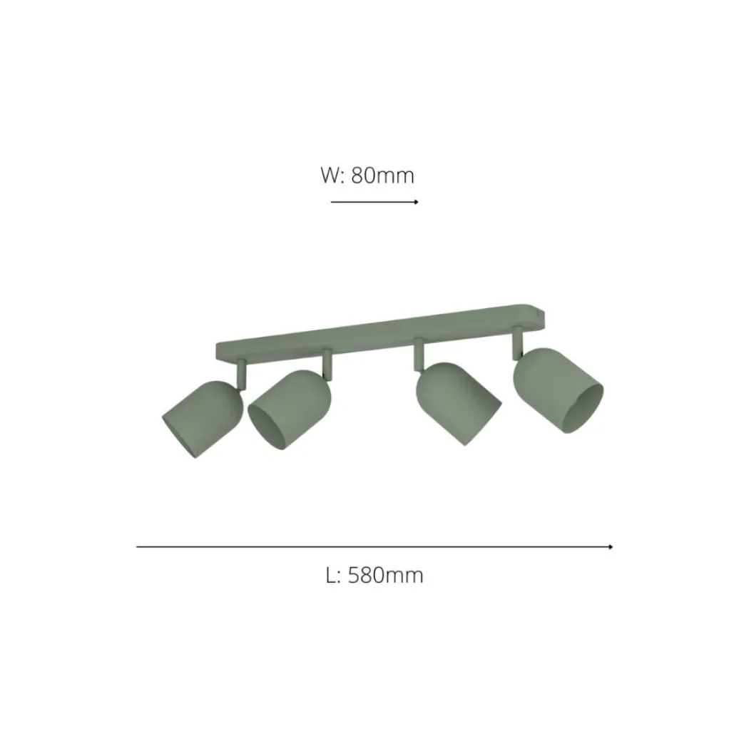 Tilston 4-Light Green Spotlight Bar