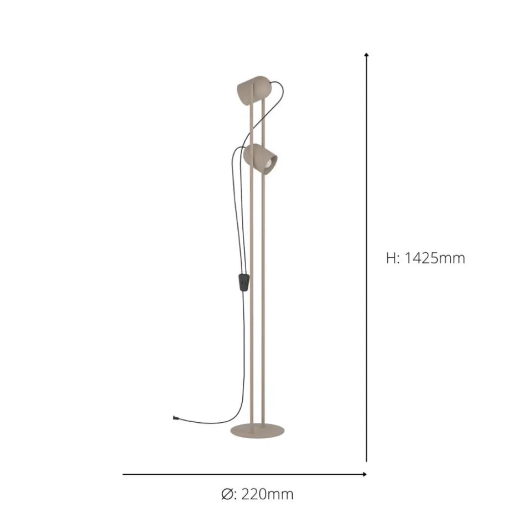 Tilston 2-Light Natural Floor Lamp