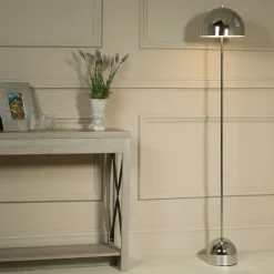 Tina Chrome LED Rechargeable Touch Floor Lamp