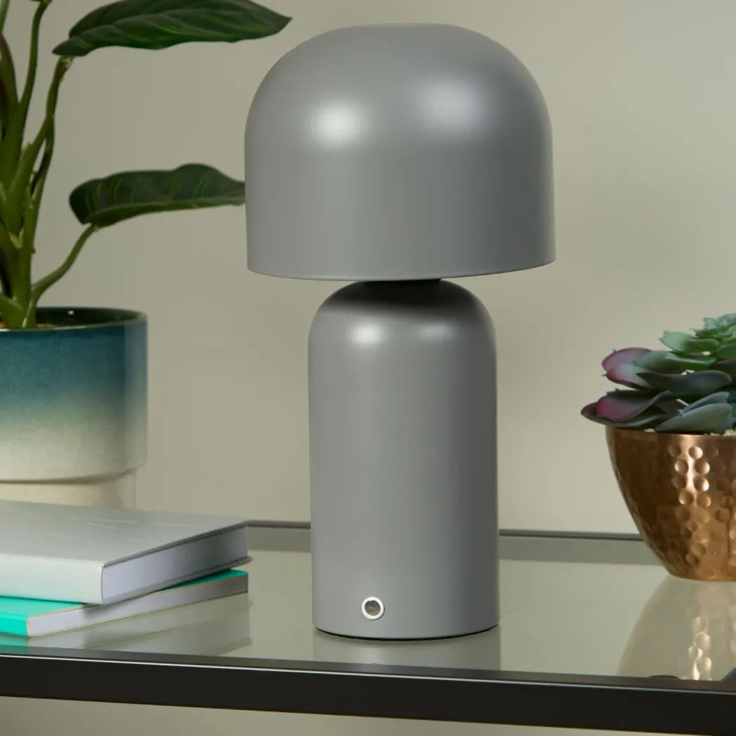 Tina Grey LED Rechargeable Touch Table Lamp