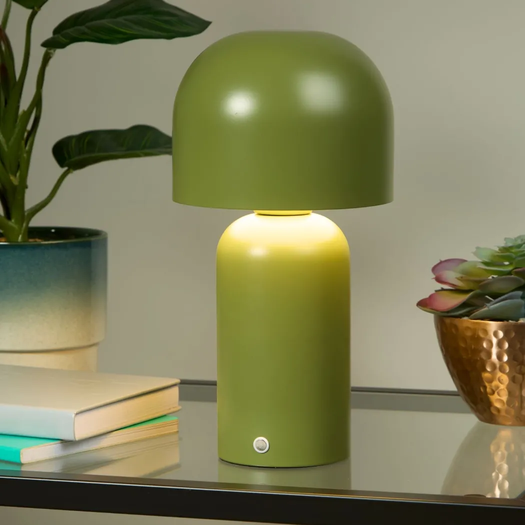 Tina Olive Green LED Rechargeable Touch Table Lamp