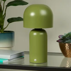 Tina Olive Green LED Rechargeable Touch Table Lamp